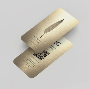 Modern Notary Signing Agent Gold Elegant Monogram Business Card