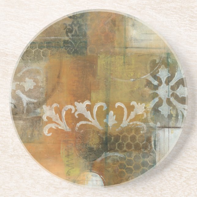 Modern Note II Sandstone Coaster (Front)