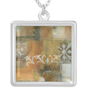 Modern Note II Silver Plated Necklace