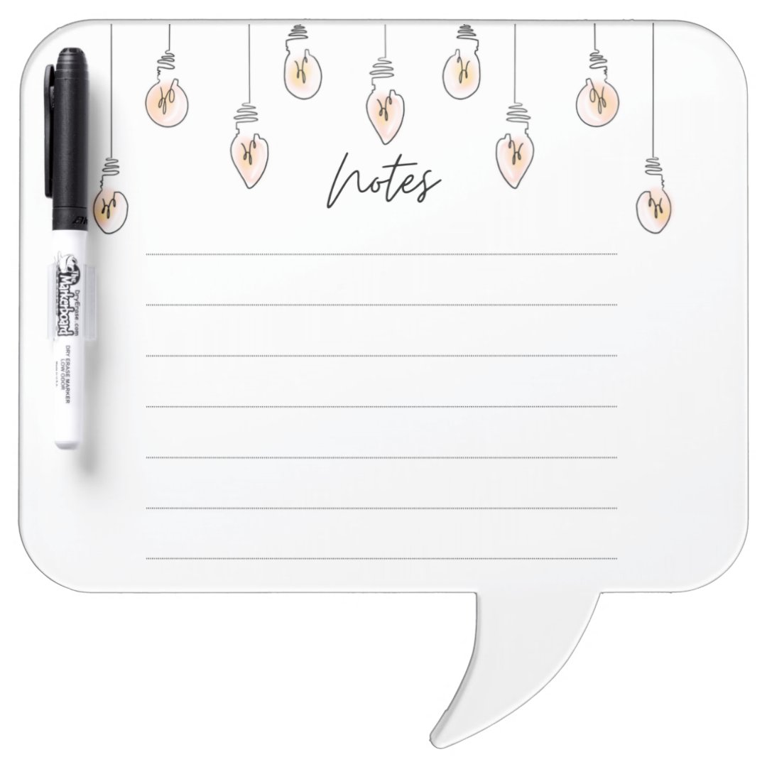 modern notes elegant and simple doodles dry erase board Zazzle