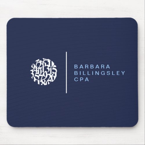 Modern Numbers Logo II Accountant Mouse Pad