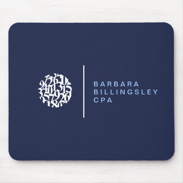 Modern Numbers Logo II Accountant Mouse Pad (Front)