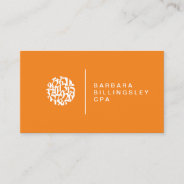 Modern Numbers Logo Orange Accountant Business Card at Zazzle