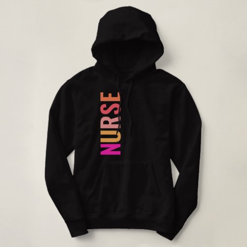 Modern Nurse Bold Colorful Typography Hoodie