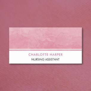 Modern Nurse Elegant Watercolor Wash Blush Pink Name Tag