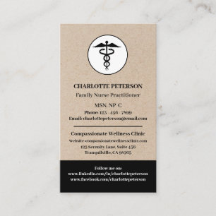 Modern Nurse Practitioner Business Card