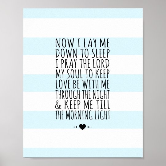 Modern Nursery Wall Art Child's Prayer Print