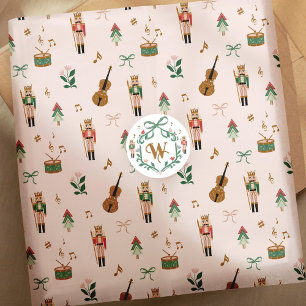 Modern Nutcracker Christmas Bow Ribbon Pattern Tissue Paper