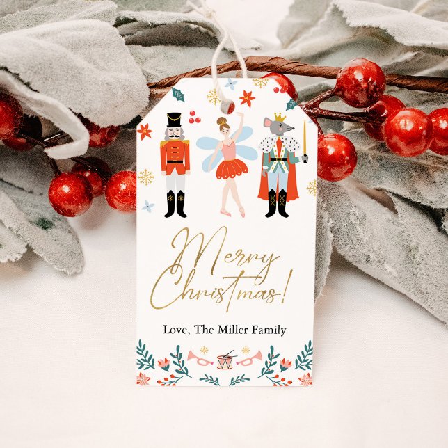 Modern Nutcracker Christmas Holiday Gift Tags (Creator Uploaded)