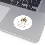 Modern Nutcracker Happy Holidays Christmas Classic Round Sticker<br><div class="desc">Introducing our Custom Christmas Stickers that promises to spread holiday cheer and set the tone for your festive celebrations! Our uniquely designed stickers captures the true essence of the holiday spirit. Adorned with vibrant greenery foliage, luscious berries, and a classic toy nutcracker, this is perfect for wishing friends and family...</div>