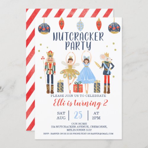 Modern Nutcracker Party Birthday Invitation