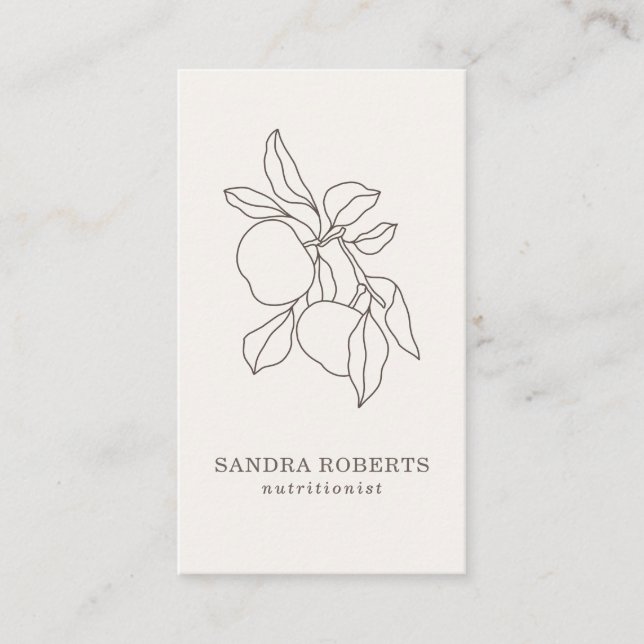 Modern  nutritionist Business Card (Front)