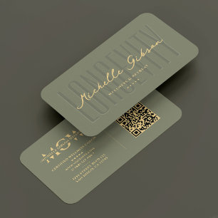 Modern Nutritionist Wellness Dietitian Sage  Business Card