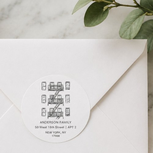 Modern NYC Return Address Stickers