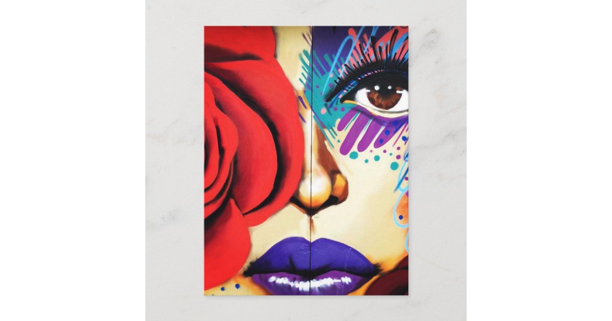 Modern NYC Street Art Postcard Zazzle