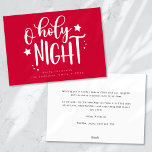 Modern O Holy Night Christmas Holiday Card<br><div class="desc">A modern holiday card</div>