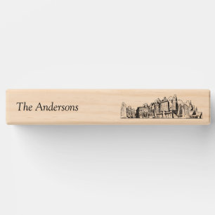 Modern Oakland Wedding Guestbook Lawn Game Topple Tower