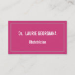 [ Thumbnail: Modern Obstetrician Business Card ]