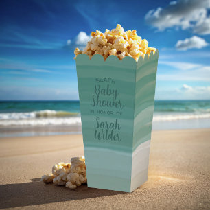 Modern Ocean Beach Baby Shower Favor Boxes