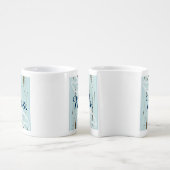 modern ocean SeaShells Beach Wedding Coffee Mug Set (Side)