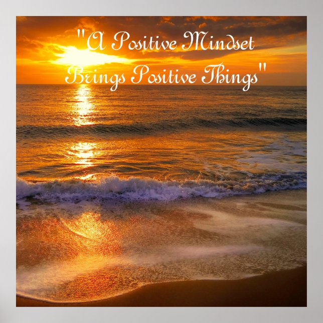 Modern Ocean Sunset Poster (Front)