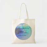 Modern Ocean Water Blue Abstract Beach Wedding  Tote Bag<br><div class="desc">A gorgeous ocean water blue abstract background and dark teal lettering in an elegant text pairing make this a perfect nautical favor thank you design for your seaside wedding.</div>