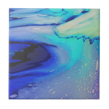 Modern Ocean Water Blue Nautical Abstract