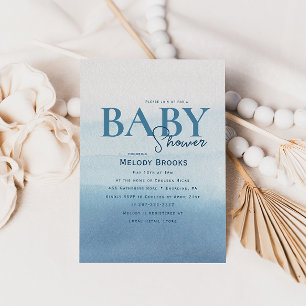 Modern Ocean Watercolor Baby Shower Invitation