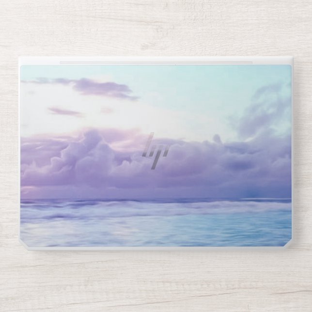 Modern Ocean Wave under Summer Sky HP Laptop Skin (Front)