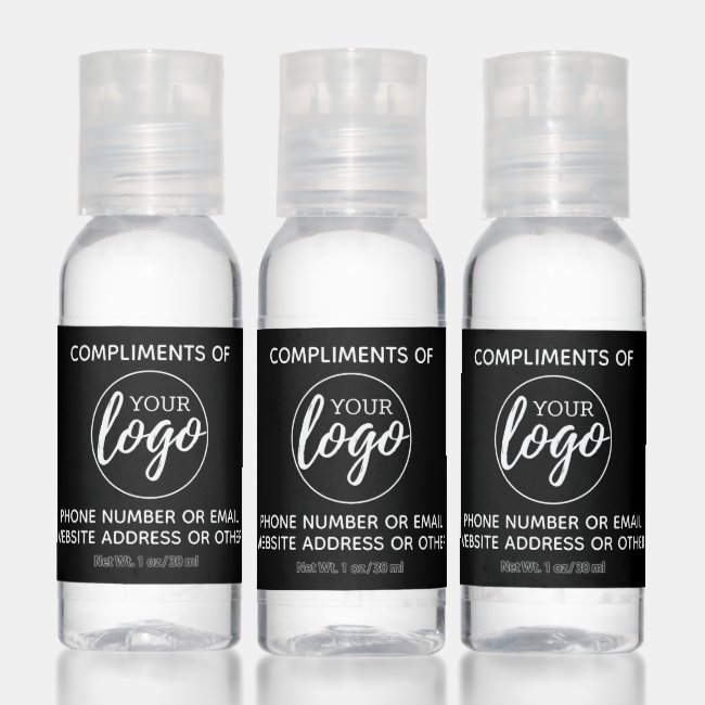 Modern Office Business Logo with 3 lines of Text Hand Sanitizer