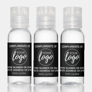 Modern Office Business Logo with 3 lines of Text Hand Sanitizer