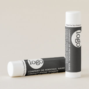 Modern Office Business Logo with 3 lines of Text Lip Balm
