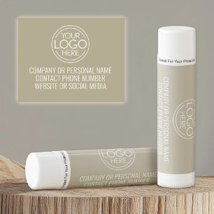 Modern Office Business Logo with 3 lines of Text Lip Balm