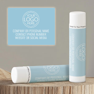 Modern Office Business Logo with 3 lines of Text Lip Balm