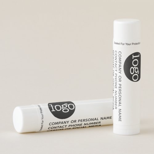 Modern Office Business Logo with 3 lines of Text Lip Balm