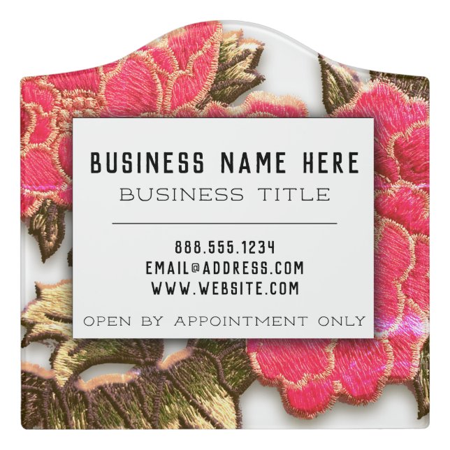 Modern Office Company Corporate Small Business     Door Sign (Large Crest Front)