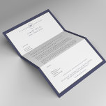 Modern office dark navy and white monogram lawyer letterhead<br><div class="desc">Elegant simple lawyer letterhead template with a dark navy blue frame and a contemporary typography script. Personalize it with your company or business name monogram initials and with your details! Suitable for legal, notary, lawyer, attorney, advocate, tax financial or legal advisors, insurance companies, consultants, corporate managers or any other professional...</div>
