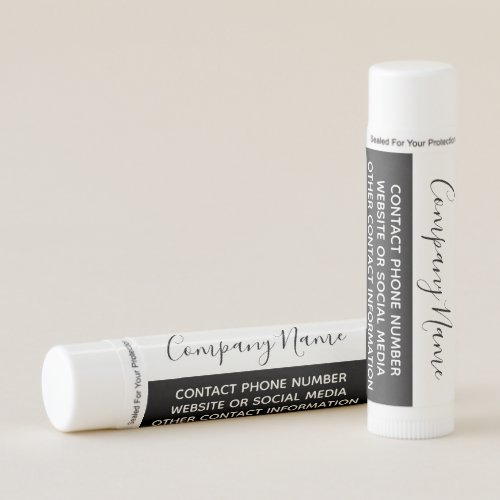 Modern Office Design Calligraphy 3 lines of Text Lip Balm