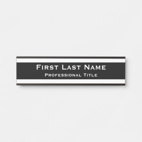 Modern Office Door Sign Signs Black and White