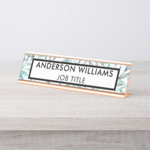 Modern Office Employee Custom Desk Name Plate