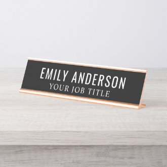 Modern Office Employee Desk Name Plate