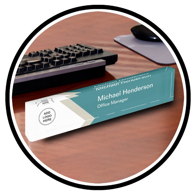 Modern Office Executive Logo Template Desk Name Plate (Creator Uploaded)