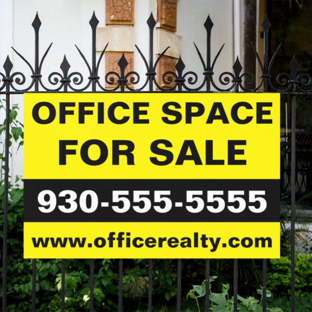 Modern Office for Sale Commercial Real Estate Sign (office space for sale sign)