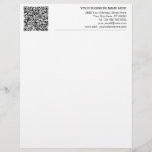 Modern Office Letterhead with Your QR code Info<br><div class="desc">Custom Colors - Simple Personalized Your Modern Business Office Letterhead with QR Code - Choose / add your favorite elements and text colors / font and size ! Resize and move or remove and add elements - Image / text with customization tool ! Add Your QR code - Image or...</div>
