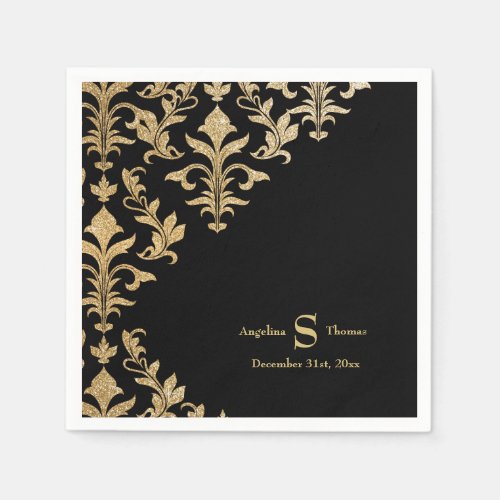 Modern Offset Damask Wedding Reception Decor Faux Paper Napkins