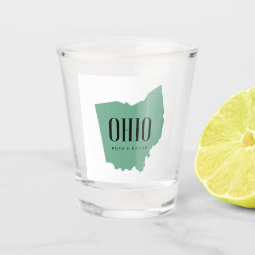 Modern Ohio State Silhouette Shot Glass