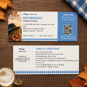 Modern Oktoberfest Fall Harvest Festival Ticket