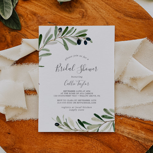 Modern Olive Branch Bridal Shower