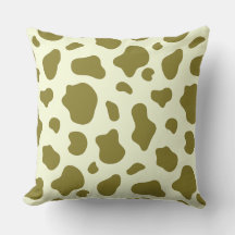 Modern Olive Green Cow Print