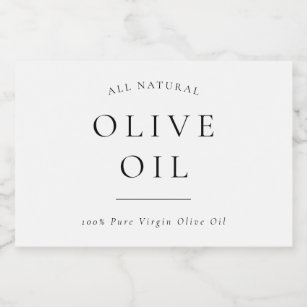 Modern Olive Oil or Food Label